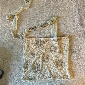 Beaded Embellished Cream Evening party top